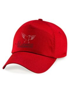 Red Baseball Cap - Embroidered with St John's C E (Aided) Primary School Logo