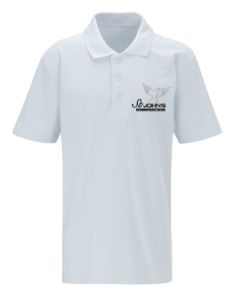 White Polo - Embroidered with St John's C E (Aided) Primary School Logo