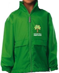Emerald Sirrocco Cagoule- Embroidered with Sugar Hill Primary School Logo