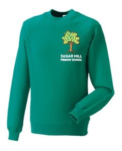 Emerald Sweatshirt - Embroidered with Sugar Hill Primary School Logo