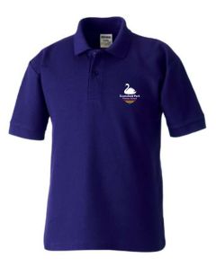 Purple Polo - Embroidered with Swansfield Park Primary School (Alnwick) Logo