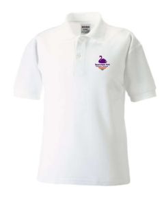 White Polo - Embroidered with Swansfield Park Primary School (Alnwick) Logo