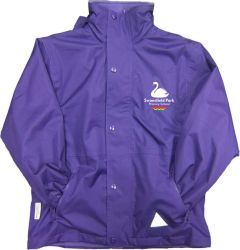 Purple Stormproof Coat- Embroidered with Swansfield Park Primary School (Alnwick) Logo