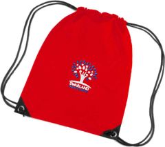 Red PE Bag - Embroidered With Swarland County Primary School Logo