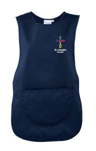 Navy Dinner Lady Tabard - Embroidered with St Joseph's R.C.V.A. Primary School (Coundon) Logo (STAFF)