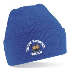 Royal Knitted Hat - Embroidered with Timothy Hackworth Primary School Logo