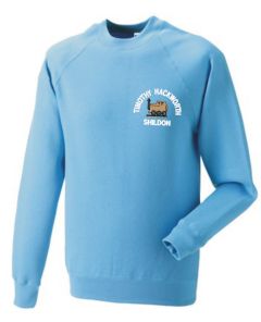Sky Crew-neck sweatshirt - Embroidered with Timothy Hackworth Nursery School Logo