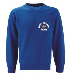 Royal Crew-neck sweatshirt - Embroidered with Timothy Hackworth Primary School Logo