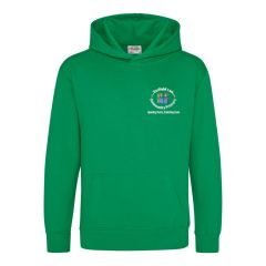Kelly Green Hoodie - Embroidered with Tanfield Lea Primary School Logo