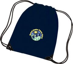 Navy PE Bag - Embroidered with Bluebell Meadow Primary School Logo