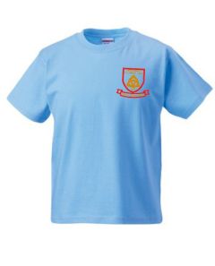 PE T-Shirt - Embroidered with Embleton Vincent Edwards C of E Primary School Logo