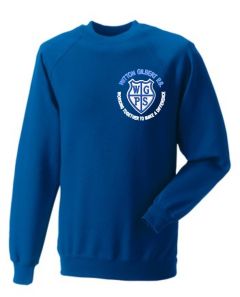 Royal blue cardigan school uniform on sale