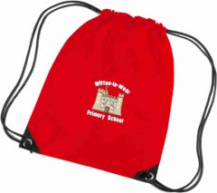 Red PE Bag - Embroidered with Witton-le-Wear Primary School logo
