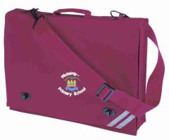 Burgundy Document Case - Embroidered with Wolsingham Primary School logo