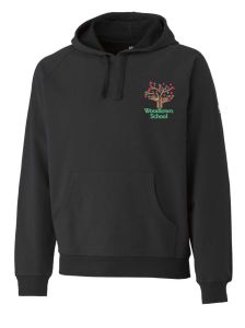 PE Hoodie Black - Embroidered with Woodlawn School logo
