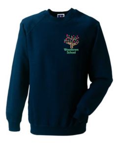 SENIORS Navy Sweatshirt - Embroidered With Woodlawn School Logo