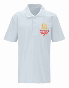 White Polo - Embroidered with Wynyard C of E Primary School logo 