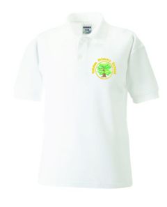 White Classic Polo - Embroidered with Yohden Primary School logo