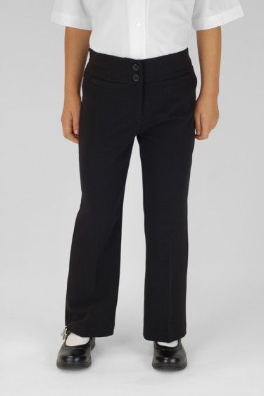 Black Junior Girls Twin Pocket Trouser JGTN