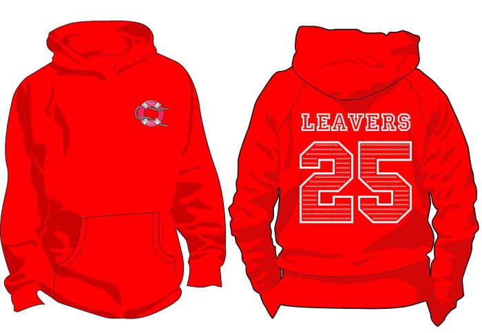 Red leavers hoodie 2025