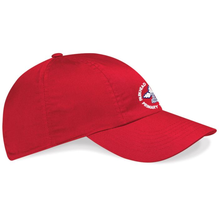 Red Cap - Embroidered With Parkhead Primary School Logo