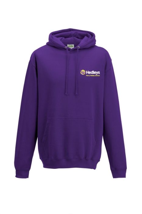 Purple Hoodie (POST 16 ONLY) - Embroidered with Percy Hedley