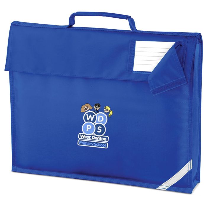 Royal Bookbag - Embroidered with West Denton Primary School logo