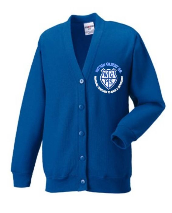 Royal blue school new arrivals sweatshirt cardigan